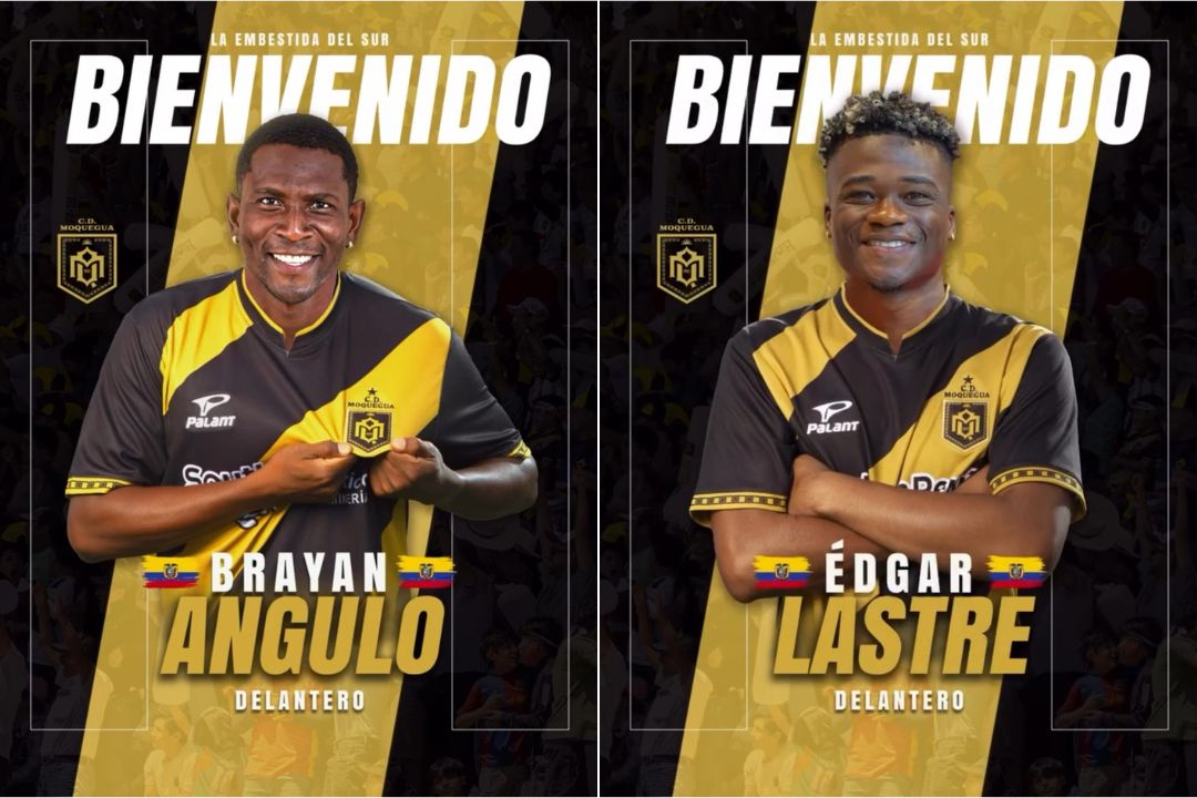 Bryan Angulo y Edgar Lastre, presentados como refuerzos del Deportivo Moquegua de Perú
